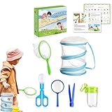Diversión de la ciencia para niños: Explore el aire libre adecuado con este juego de receptores de moscas para niños, completo con una red de captura y una botella de observación para desarrollar una curiosidad profunda sobre la naturaleza