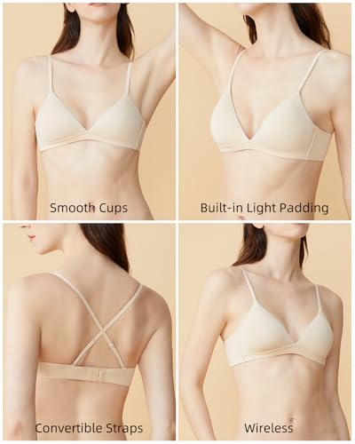Pima Cotton Modal Bralette for Small Chest - Wireless Bra AAA/AA/A/B Cup Soft Cup Triangle Bra for Petite Women4