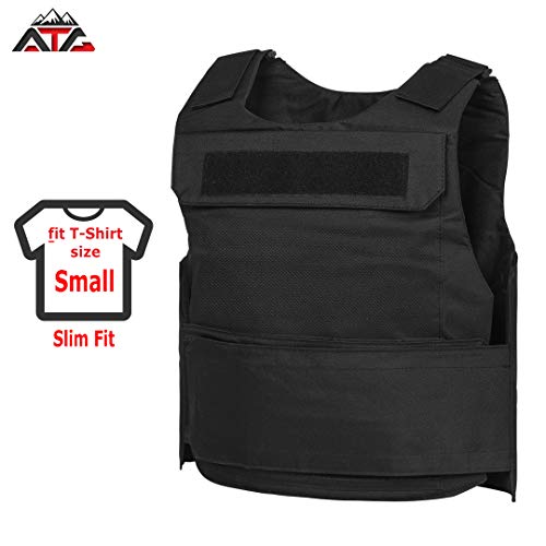 WarTechGears Discreet Vest Small Size 8.5"X11" Fully Adjustable Law Enforcement (Black)