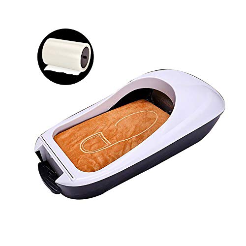 JL Máquina automática para Cubrir Zapatos para Oficina en casa - Dispensador de Cubiertas de Zapatos con Marco de Acero de Material ABS de Fibra de Carbono