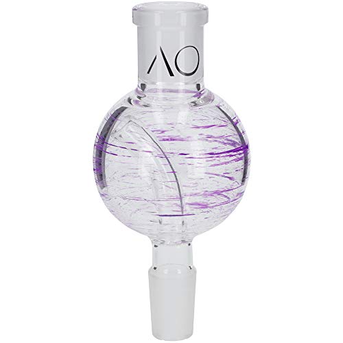 AO® glazen kogel melassevanger stripes met 18/8-slijpstuk! | Gekleurde accenten voor je shisha.
