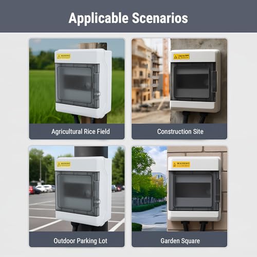 Boîtier de disjoncteur pour usage commercial et ateliers avec coffret étanche 6 modules - 7