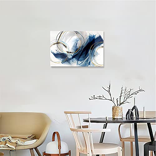 Wall Art Canvas Abstract Art Paintings Blue Fantasy Colorful Graffiti On White Background Modern Artwork Decor For Living Room Bedroom Kitchen 24X16In #TOP6