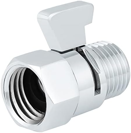 Carvedexquisitely Shower Head shutoff Valve,100% Solid Brass shutoff Valve for shower head,Water Flow Control Valve,Water Pressure Regulator G1/2