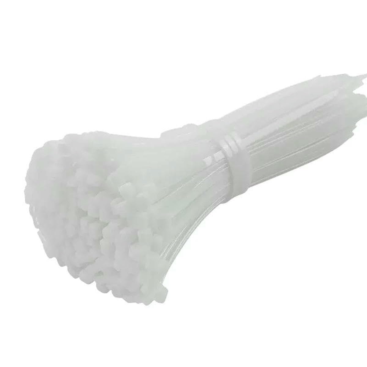 200/100Pcs Nylon Cable Ties Adjustable Self-Locking Cord Ties Straps Fastening Loop Reusable Wire Ties for Home Office-White(100Pcs)-3x150mm
