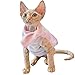HAICHEN TEC Cat Clothes Hairless Cats Warm Sweater, Soft Fleece Vest with Scarf Design, Cat Thick Wear Clothes for Sphynx, Cornish Rex, Devon Rex, Peterbald, Hairless Cats Apparel Assorted Size