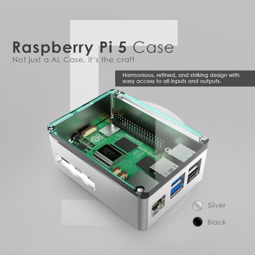 Carcasa Raspberry Pi 5 de aluminio anidees con disipación pasiva eficiente 2