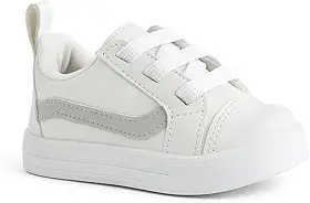 Tênis sapatinho de Bebê e kids | Branco e cinza Casual Batizado e solado antiderrapante Unissex