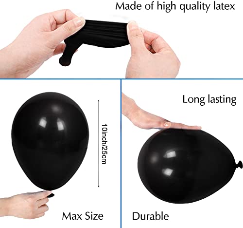 Image of Party Propz Black Metallic Balloons - Set of 50 Pcs Metallic Balloons Black | balloons for decoration | birthday balloons for decoration | balloon decoration for birthday | balloons for birthday's