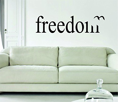 Freedom with Bird LARGE Design Quote Words Decal Wall Vinyl Art Sticker Girl Teen Baby Daughter - //coolthings.us