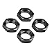 Hobbypark 4-Pack Aluminum Alloy 12mm to 17mm Wheel Hex Hubs Adapter Extension Conversion Nuts for 1/10 RC Car Upgrade 1/8 Tires (Black)