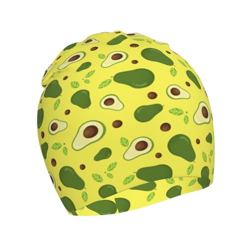Rqzwdq Avocado Kids Beanie Hats Warm Knit Beanie Cap Skull Caps Gifts Decor for Boys Girls White