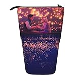 塔の上のラプンツェル (1) ペンケース 伸縮式 ピーナッツ格納式ペンケース 引き込み式の筆箱 縦型 かわいい 大容量 文房具立つ 伸縮性 小物収納 軽量 学生用 子供 社会人用 アニメ グッズ キャラクター