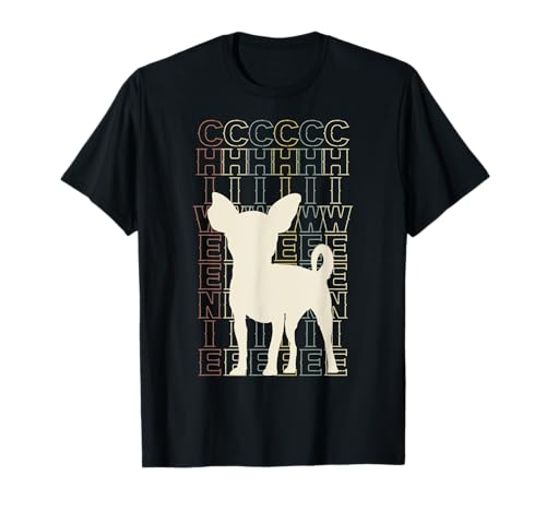 Lindo diseño retro de Chiweenie Silhouette regalo para Chiweenies Camiseta