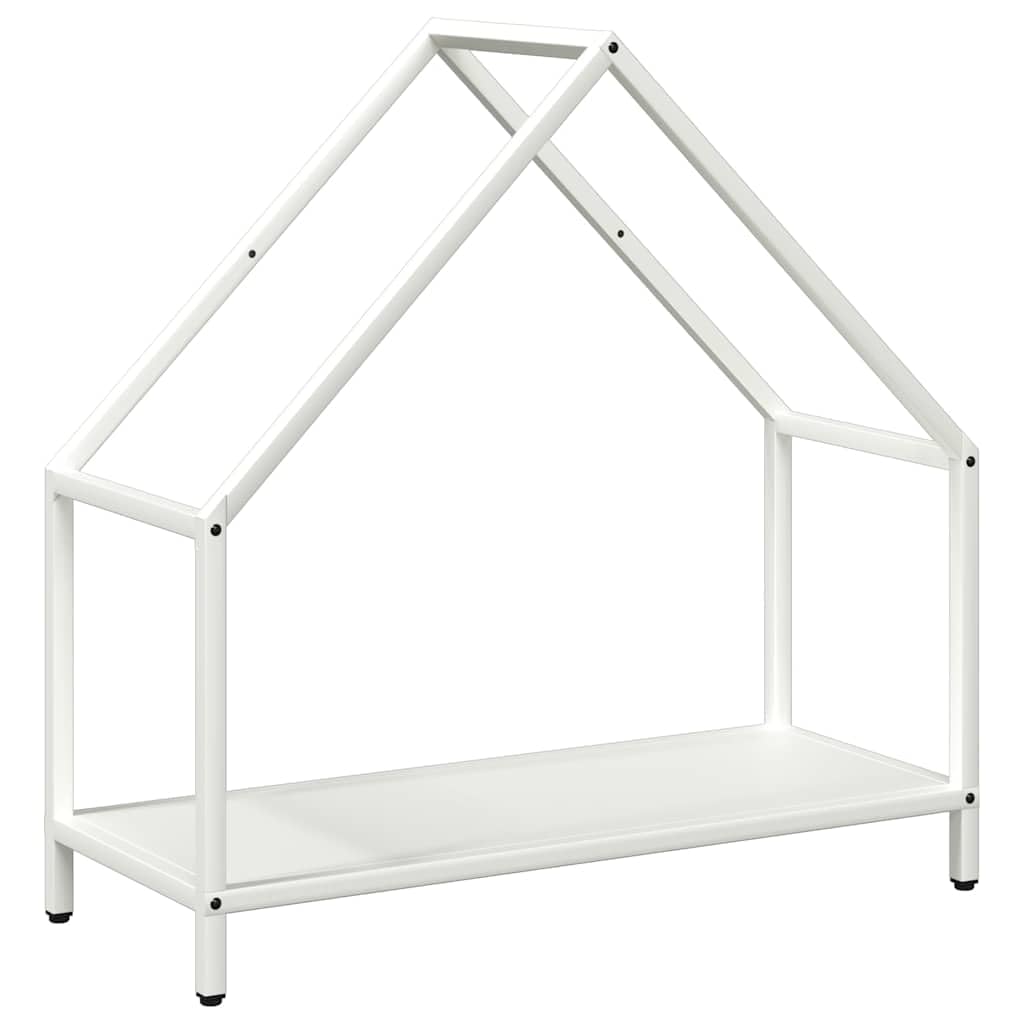 Biały stojak na drewno opałowe, wytrzymały, wykonany ze stali walcowanej na zimno, wymiary 60 x 25 x 60 cm, nadaje się do użytku wewnątrz i na zewnątrz, do kominka lub paleniska, maksymalne obciążenie