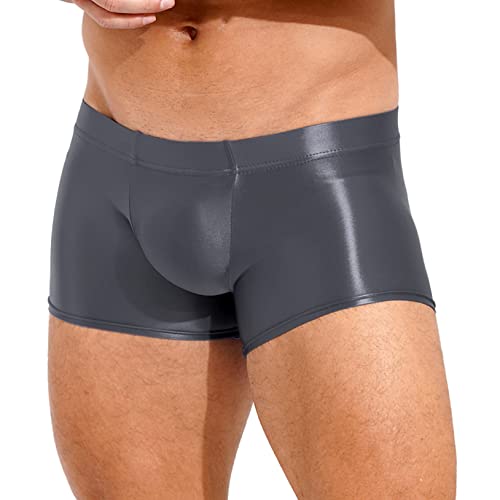 Men's Breathable Ice Silk Boxer Briefs Cool Elastic Nylon Trunk Transparent Stretch Panties4