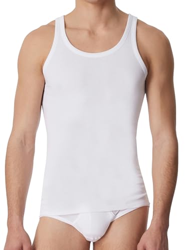 Schiesser 4er - Pack Herren Unterhemden Achselhemden Tank Top Weiß Gr. 5 6 7 8 9 Neu (6 / (L))