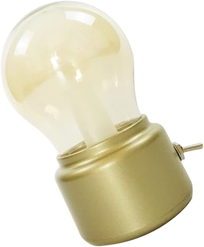 OSALADI Lámparas de mesa vintage bombilla LED recargable luz nocturna creativa para cafetería comedor cocina dormitorio regalo dorado
