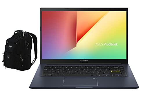 ASUS VivoBook 14 M413 Everyday Value Laptop (AMD Ryzen 5 3500U 4-Core, 8GB RAM, 2TB PCIe SSD, AMD Vega 8, 14.0' 60Hz Full HD (1920x1080), Fingerprint, Win 10 Home) with Travel & Work Backpack
