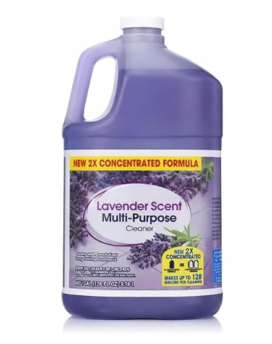 Multi Purpose Household Cleaner Liquid, Lavender Scent, Large 128 fl oz Bottle, All Surface Cleaning Solution for Kitchen, Floor, Bathroom, and General Use