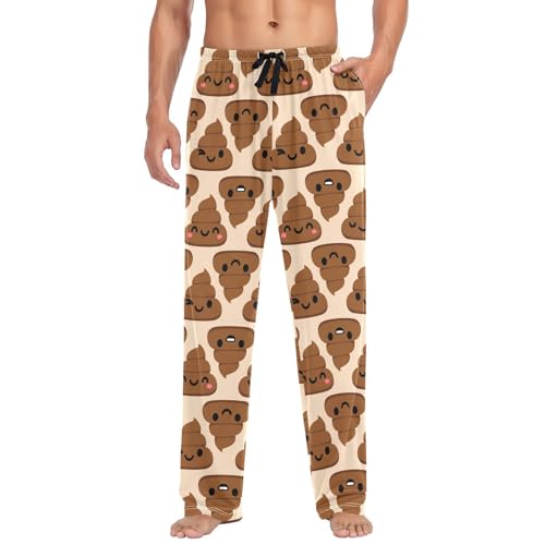 susiyo Cute Poop Men's Pajama Pants Cotton Pajama Bottoms Sleepwear PJ Pants Lounge Pants with Pocket Drawstring