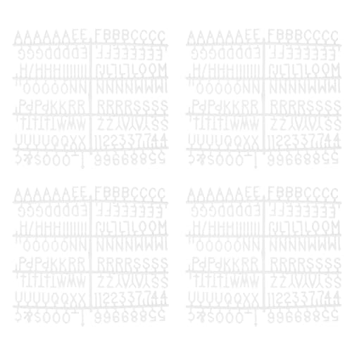 PATIKIL Letras de Tablero de Letras de 3/4 de Pulgada, 7 Piezas 1029 Letras de Fieltro para Tableros de Letras Universales para Tablero de Mensajes de Plástico Cambiable, Blanco