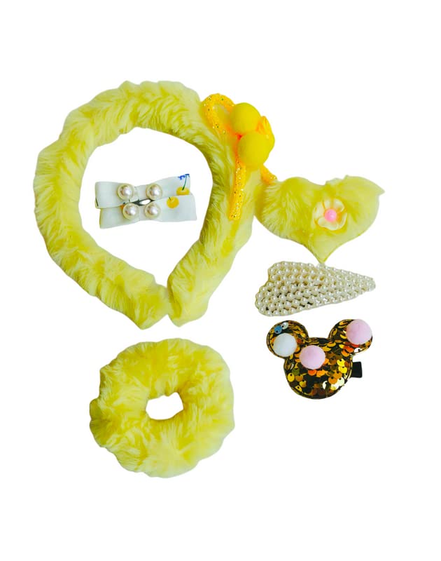 vismaya hair accessory combo for Girl kids Cute And Elegant Set Of 5