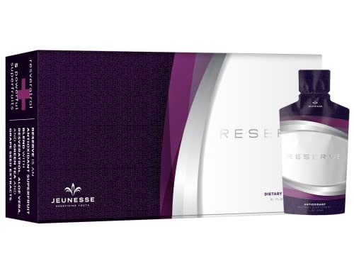 Jeunesse RESERVE Dietary Supplement - Antioxidant Superfruit Blend with Resveratrol, Aloe Vera, Green Tea and Grape Seed Extract, 1 fl oz, pack of 30