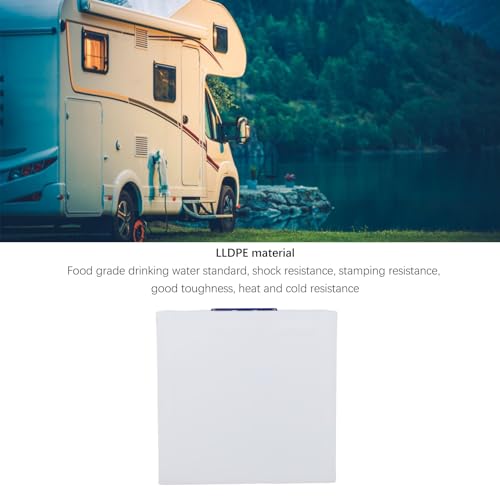Image of KIMISS 8 Gallon RV Water Holding Tank for Trailer Boat Yacht Food Grade LLDPE Fresh Water Storage Container 12.8 x 12.4 x 12.0 Inches