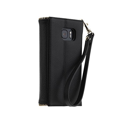 Case-Mate Rebecca Minkoff Leather Folio Wristlet Case For Galaxy S7 - Black/Gold #TOP3