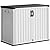 Greesum Outdoor Horizontal Storage Sheds 27 Cu.ft Resin Large Storaged Box Weather Resistance, Without Shelf, Easy to Assemble, Prefect for Garden, Patios, Backyards, White