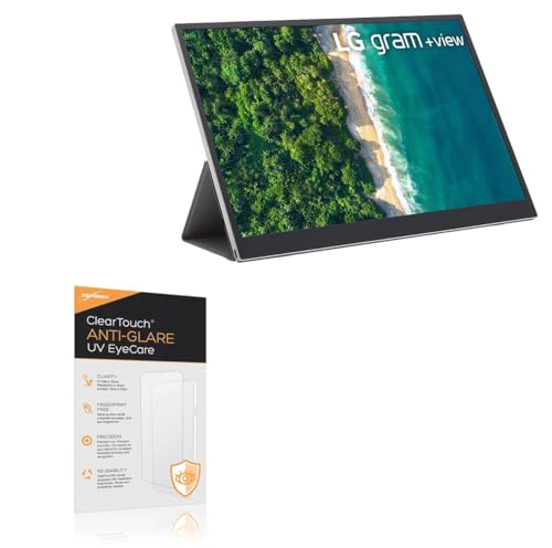 BoxWave Screen Protector Compatible With LG Gram +View (16MQ70) - ClearTouch Anti-Glare Anti-UV EyeCare (2-Pack), Filters out Harmful Blue Light Reduce Fatigue