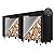 Sqodok Firewood Rack Cover 420D Waterproof Log Rack Cover 8FT Indoor Outdoor Wood Cover All Weather Protection Firewood Holder Cover Metal Lumber Carrier, Black
