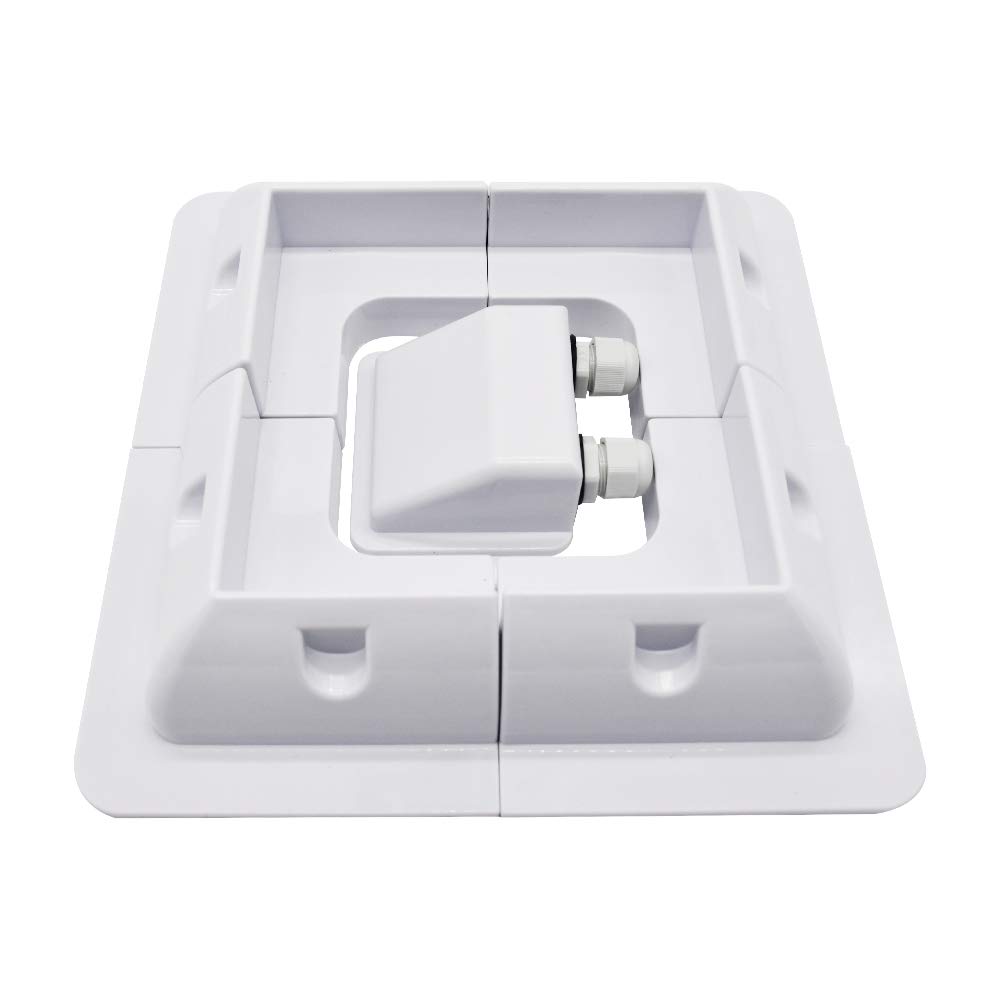 ECO-WORTHY 5 Pieces of Solar Panel Mounting Brackets Including 4 Corner Brackets and 1 Cable Entry for RV, Boats, Motorhome