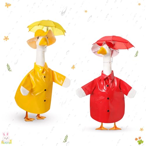 Yeyeplum 2 Set Summer Porch Goose Outfit,Red Yellow,17 Inches,Classic