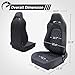 Universal Racing Seats Bucket Seats Reclinable Car Seats Adjustable Sport Seats PU Leather with Sliders 2 pcs (Black, 36.8