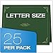 Oxford Certificate Holders, Diploma Covers for Letter Size 8.5x11 Certificates, Cardstock, Green, Letter Size, 25 Per Pack (299605)