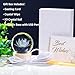 Arikyrist 3D Engraving Lotus Flower Figurine Crystal Ball with Wooden Light Base, Glass Lotus Flower Lamp Gifts for Women Decorative Glass Ball Paperweight