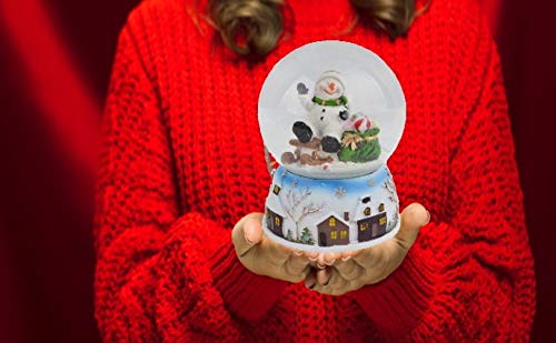 Lightahead 100 mm Musical Christmas Snow Globe with Falling Snowflakes & Music Playing (Snowman) - Thumbnail 2