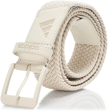 adidas white leather golf belt