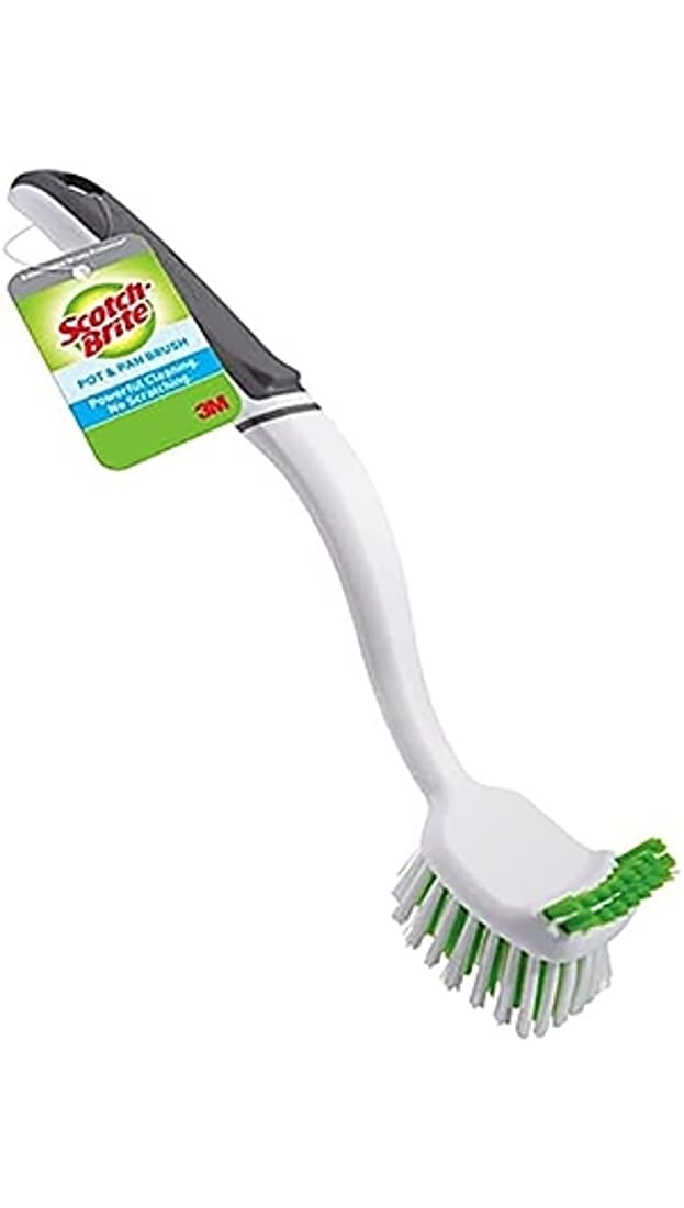 Scotch-Brite Pot Pan and Dish Brush, 1 unit/pack | Multicolor | Cleaning Brush | Dishes Brush | Small & Versatile Cleaning Tool with Long Lasting Bristles