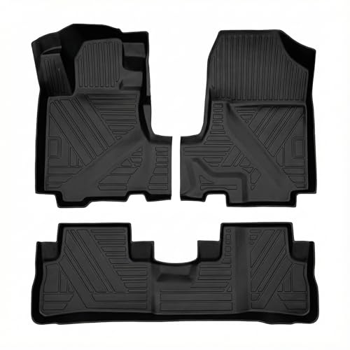 CRV Floor Mats Compatible with 2007-2011 Honda CR-VAll Weather Protection Waterproof Durable Anti-Slip Odorless Custom-fit TPE Floor Liner Front and Rear Row Set