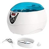👑 Multiple application options – ultrasonic cleaner 750 ml capacity, portable and compact, perfect for jewellery shops, optometrists, watch shops, dental clinics, offices, etc.