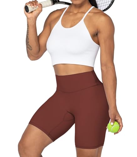 Image of Sunzel No Front Seam High Waist Biker Shorts for Women, Squat Proof Yoga Workout Gym Bike Shorts | 3, 5 Or 8-Inch Inseam, High Waisted, Tummy Control, No Front Seam, Buttery Soft, Compression Fit, Squat Proof