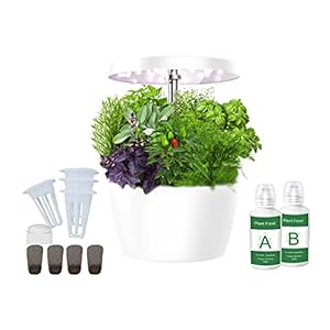 EVERECOO Hydroponics Growing System, 4 Pods Indoor Herb Gardening System with LED Grow Lights, Automatic Timer and Pump…