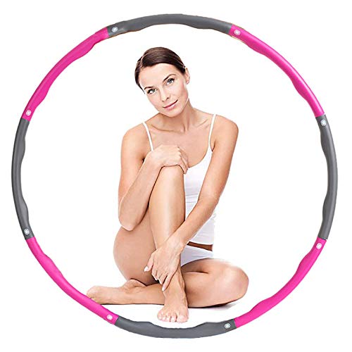 Hula Hoop Reifen, Hula Hoop für Erwachsene & Kinde Zur Gewichtsreduktion und Massage, 6-8 Segmente Abnehmbarer Hula Hoop Reifen, Fitness Reifen Hoop für Fitness/Training Bauchmuskelkonturen Cover