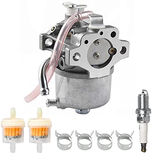 ZAMDOE Carburador para John Deere 14SB JE75 JX75 JX85, cortacésped de 21 pulgadas, para Kawasaki FC150V de 4 tiempos motor, reemplaza # 15003-2364, con bujía