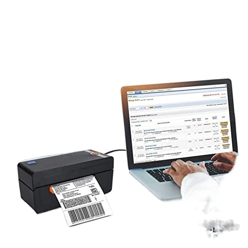 Image of 4 Inch Thermal Barcode Label Printer Commercial Grade High Speed Printer Compatible with USPS Barcode Printer 4x6 Printer(USB and Holder White)