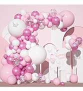Pink & White Balloon Arch Kit - 100PCS Pastel Birthday Decor For Girls Baby Shower & Princess Parties