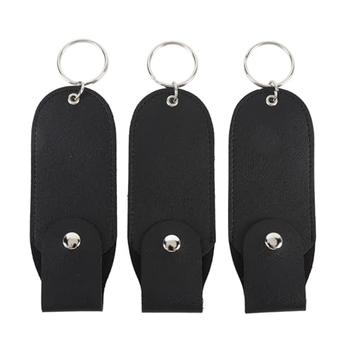 Lmrysalque 3 pièces étui de Rouge à lèvres Porte-clés en Cuir PU Portable étui de Rouge à lèvres Pochette à Manches pour baume à lèvres pour la Vie Quotidienne